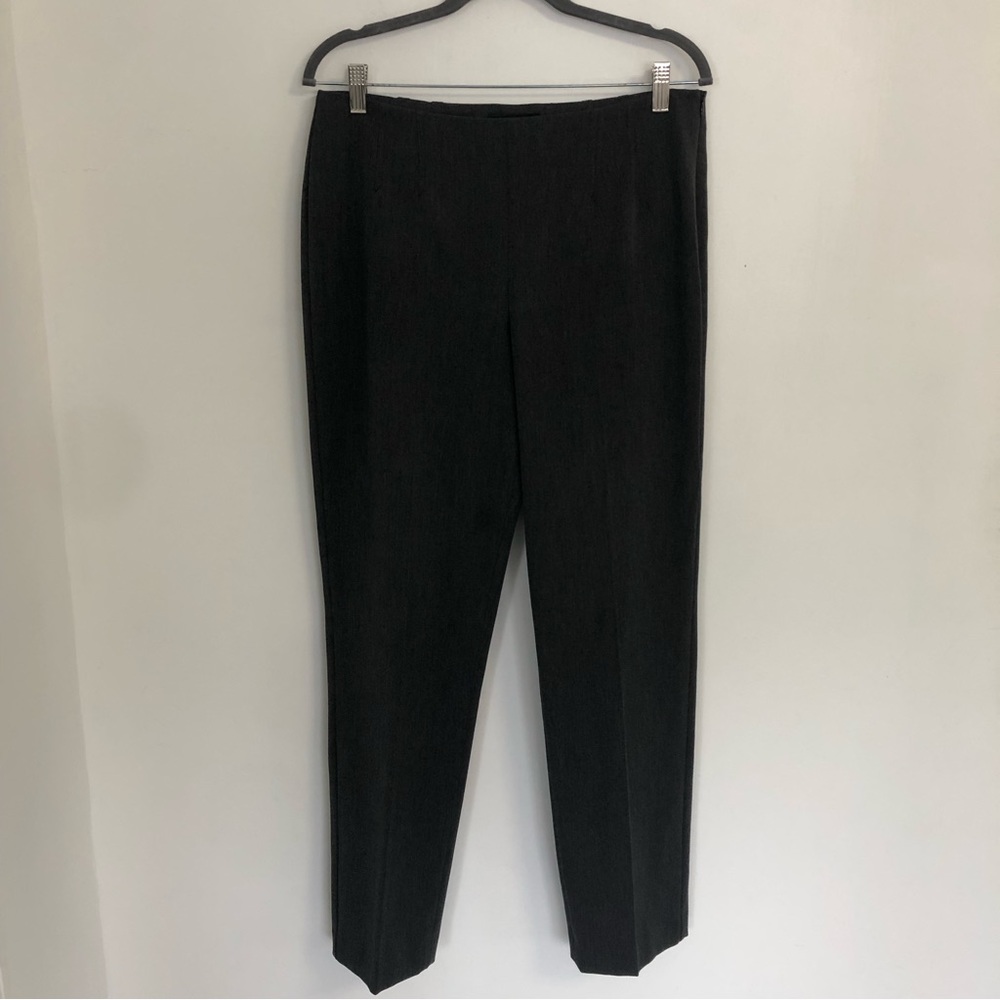 TALBOTS Women Grey Straight Leg Dress Pant Sz 10 Side Zip Closure